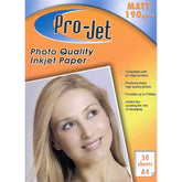 Projet 190g Matte Photo Paper A4 50 Sheets